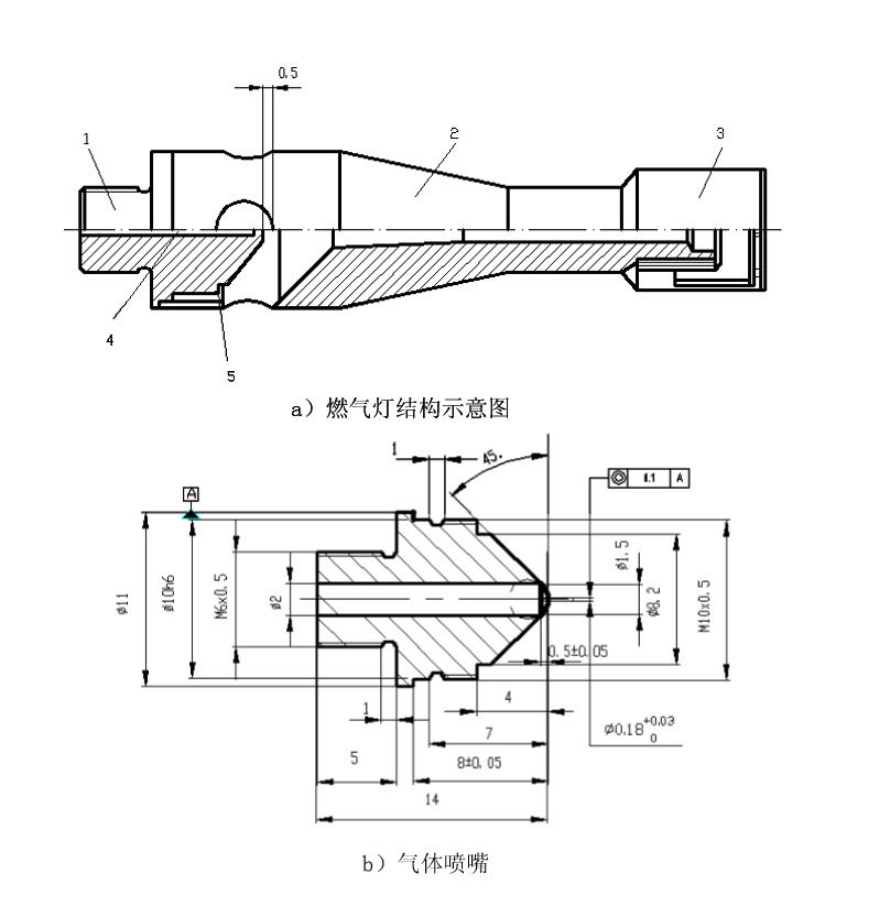 GB 32086-2015 特定种类汽车内饰材料垂直燃烧特性技术要求和试验方法燃气灯结构和尺寸示意图 GB 32086-2015 特定种类汽车内饰材料垂直燃烧特性技术要求和试验方法燃气灯结构和尺寸示意图